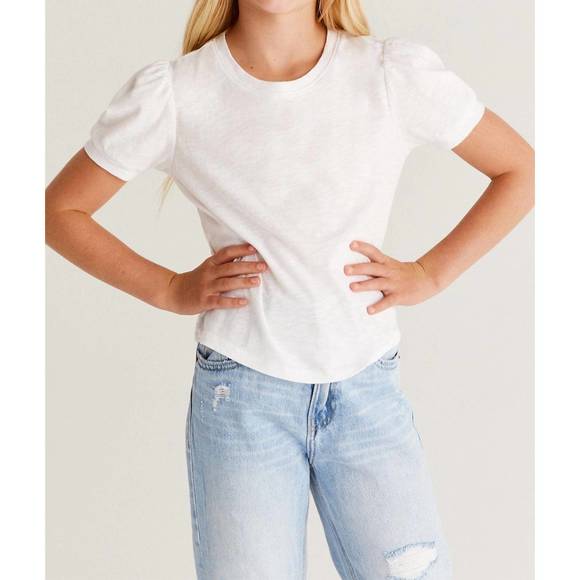 NEW Z SUPPLY girls carrie slub top in white - Picture 1 of 3